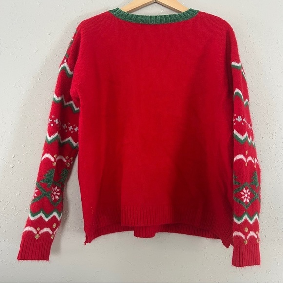 Holiday Time Ugly Christmas Sweater Holiday Winter Party Comfy Soft Large - Picture 4 of 4